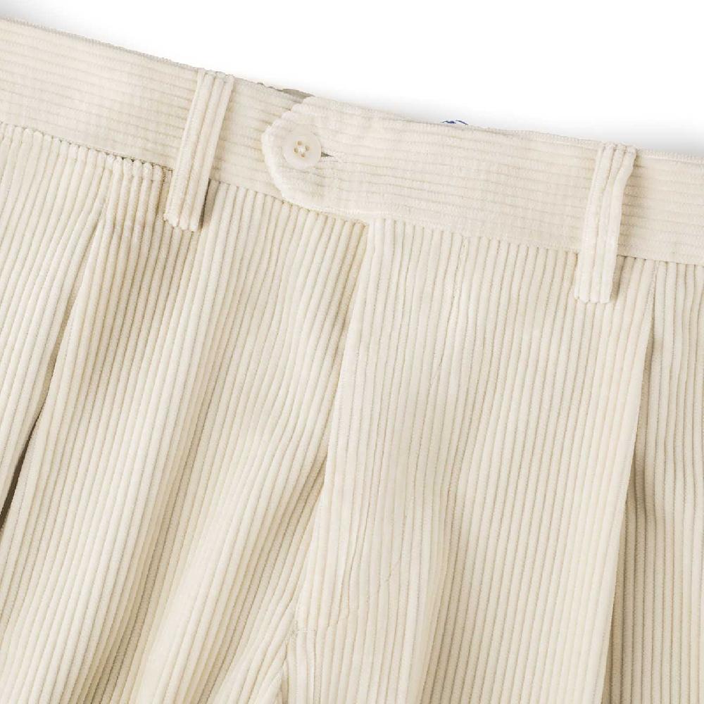 Rubinacci Vintage archive pantalone velluto a coste con pinces latte Outlet