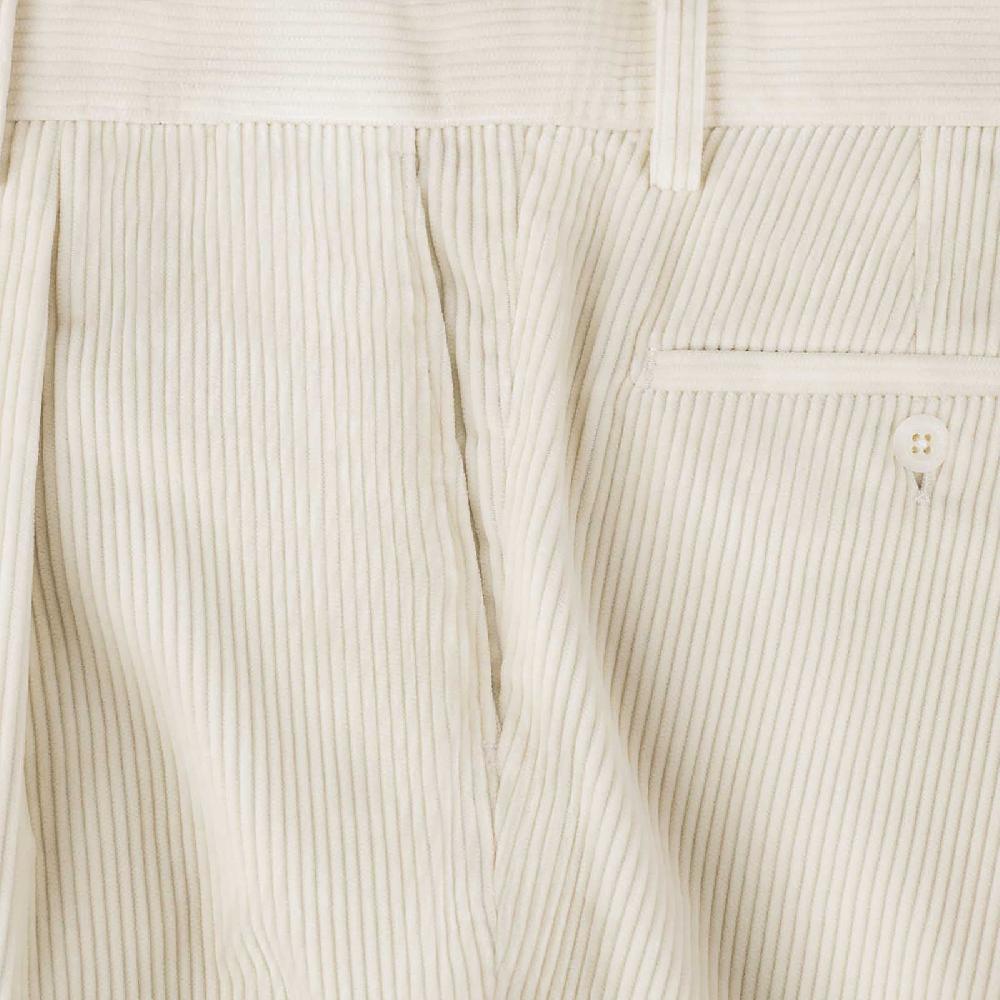 Rubinacci Vintage archive pantalone velluto a coste con pinces latte Outlet