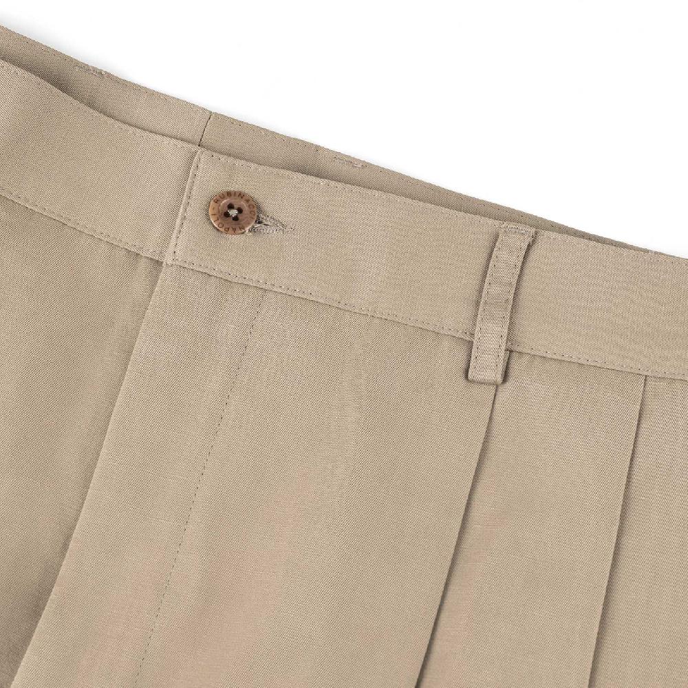 Rubinacci Serie Limitata bermuda in cotone e lino biscotto Saldi