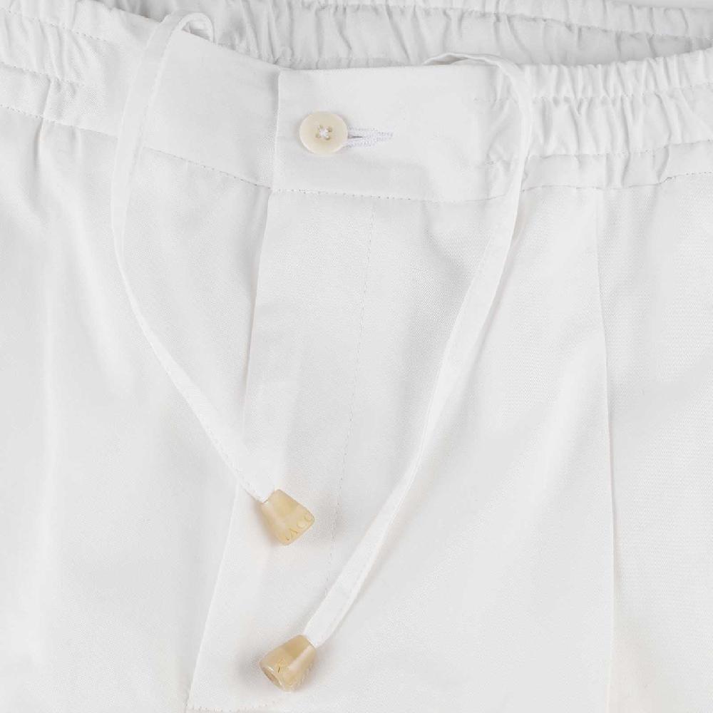 Rubinacci Vintage archive pantalone leisure in cotone bianco Offerte