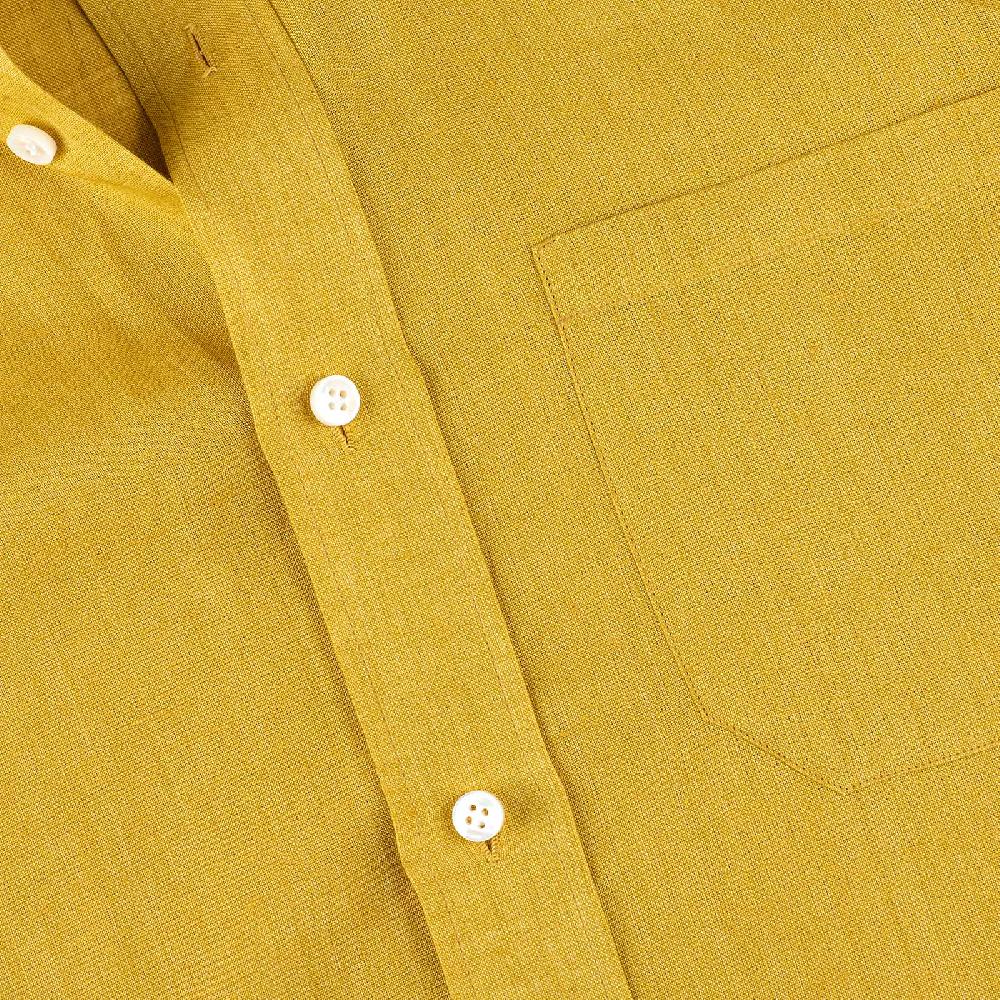 Rubinacci Vintage archive camicia in lino senape 2025
