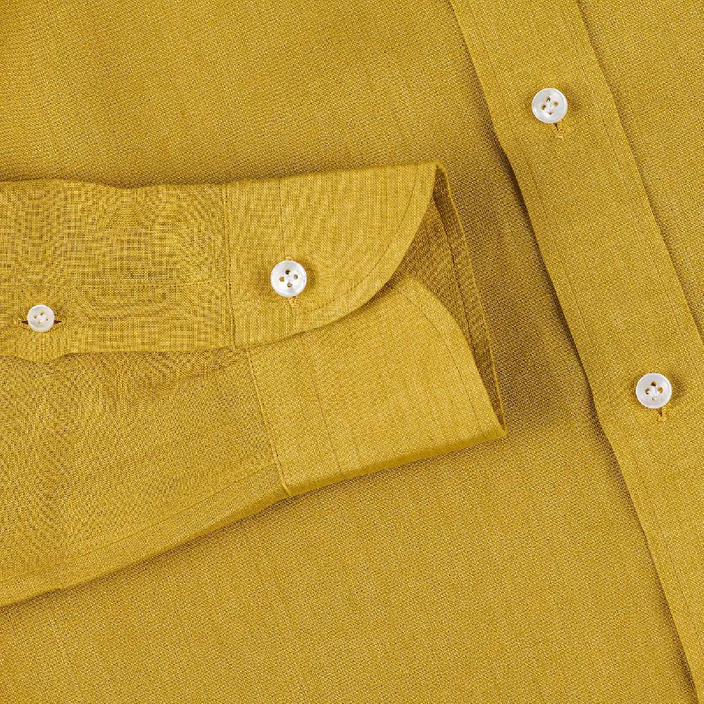 Rubinacci Vintage archive camicia in lino senape 2025