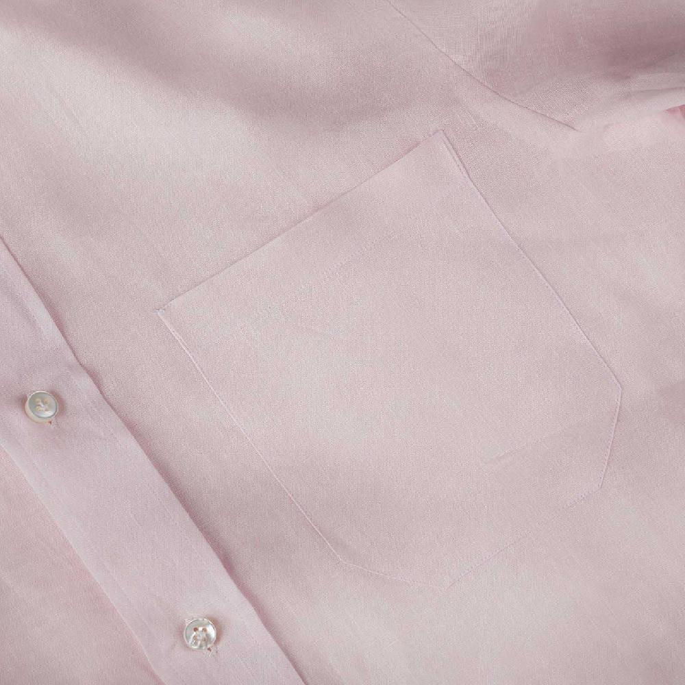 Rubinacci Vintage archive camicia guru in lino rosa Qualità
