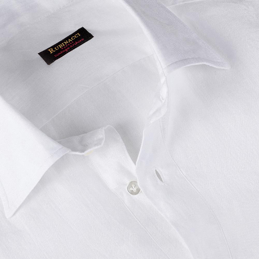 Rubinacci Vintage archive polo in lino bianca Vendita