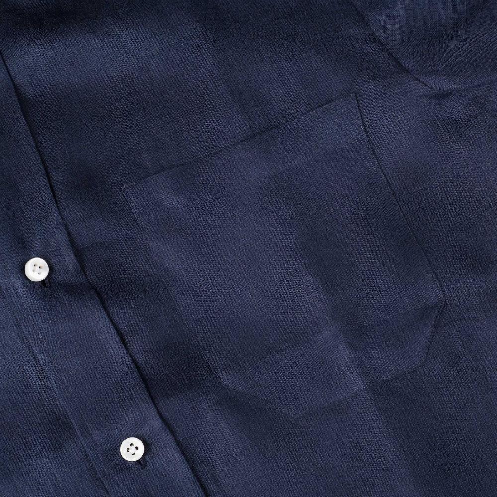 Rubinacci Vintage archive camicia in lino blu Promozione