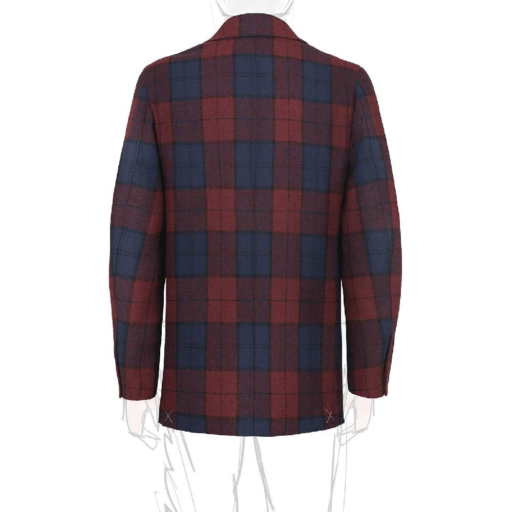 Rubinacci Vintage archive giacca tartan bordeaux Sconto
