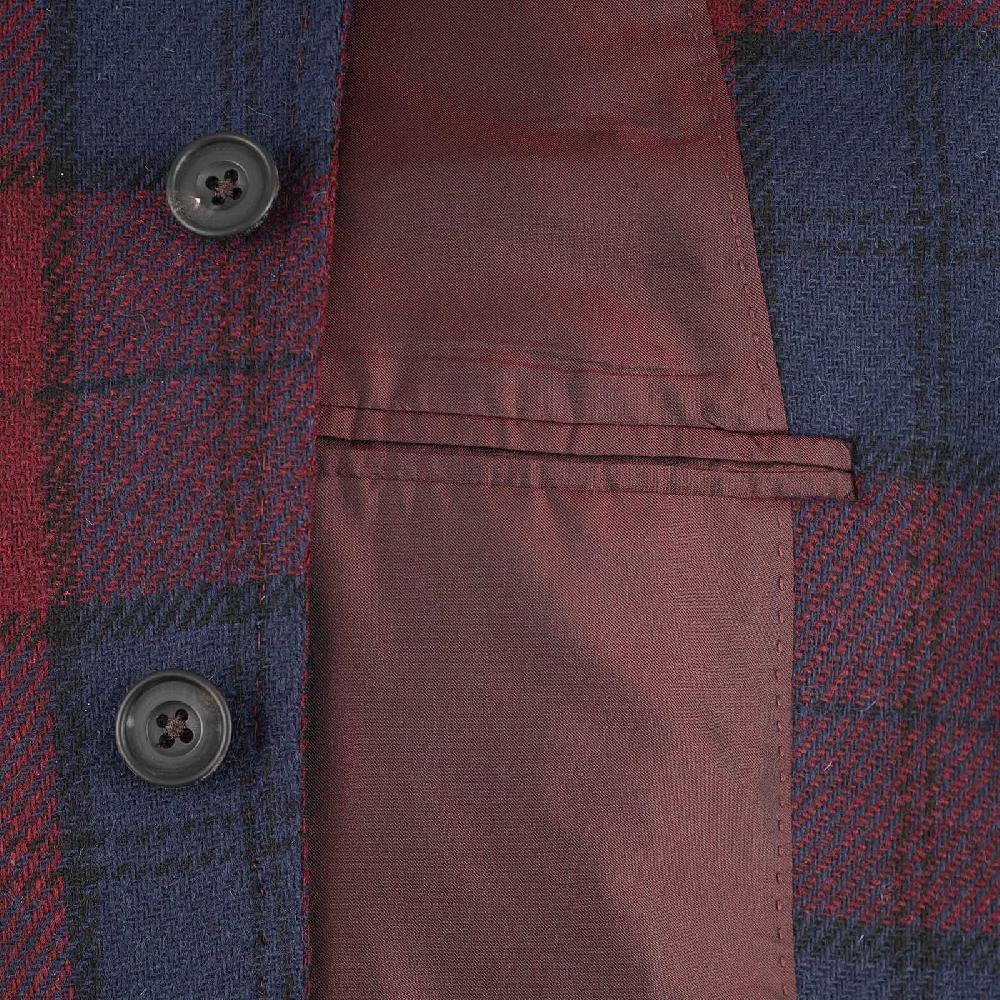 Rubinacci Vintage archive giacca tartan bordeaux Sconto