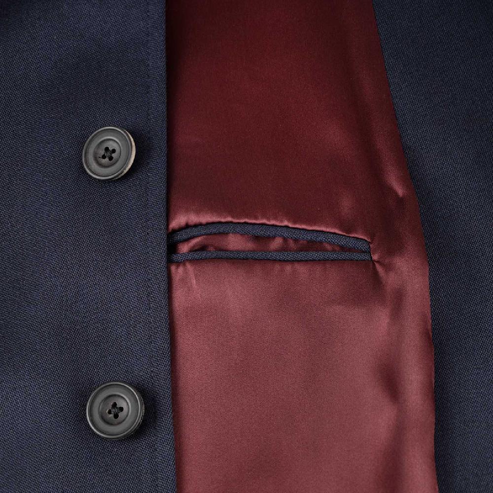 Rubinacci Vintage archive cappotto raglan in diagonale di lana blu Online
