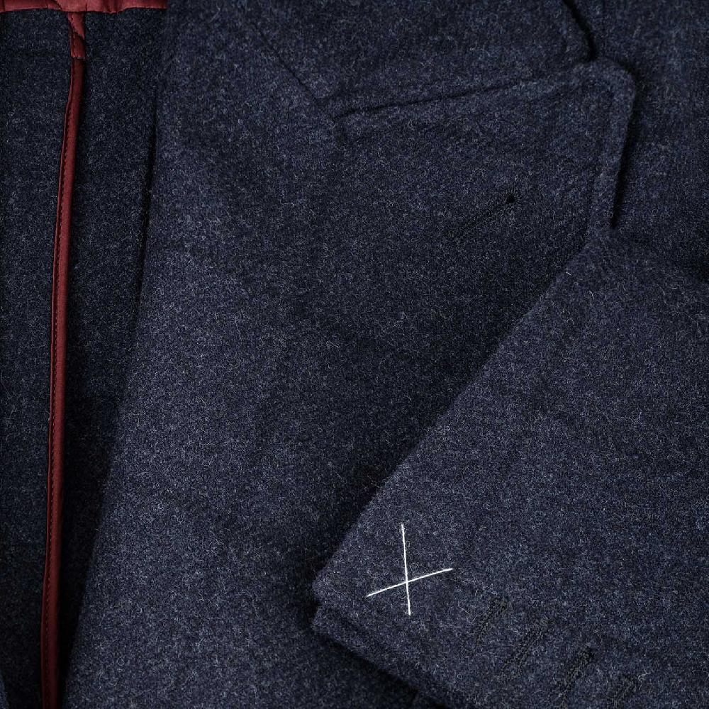Rubinacci Vintage archive cappotto Ulster in lana a quadri blu Outlet