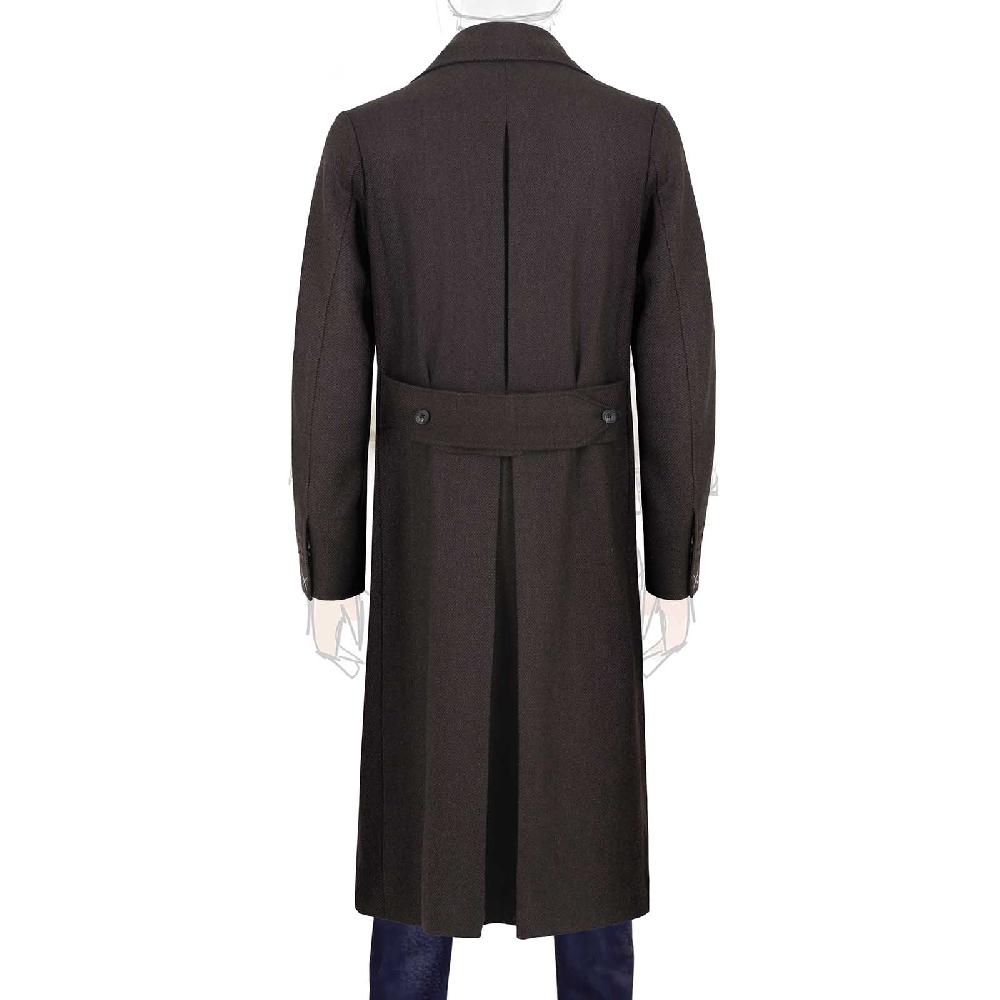 Rubinacci Vintage archive cappotto Ulster in lana spigato marrone In Vendita