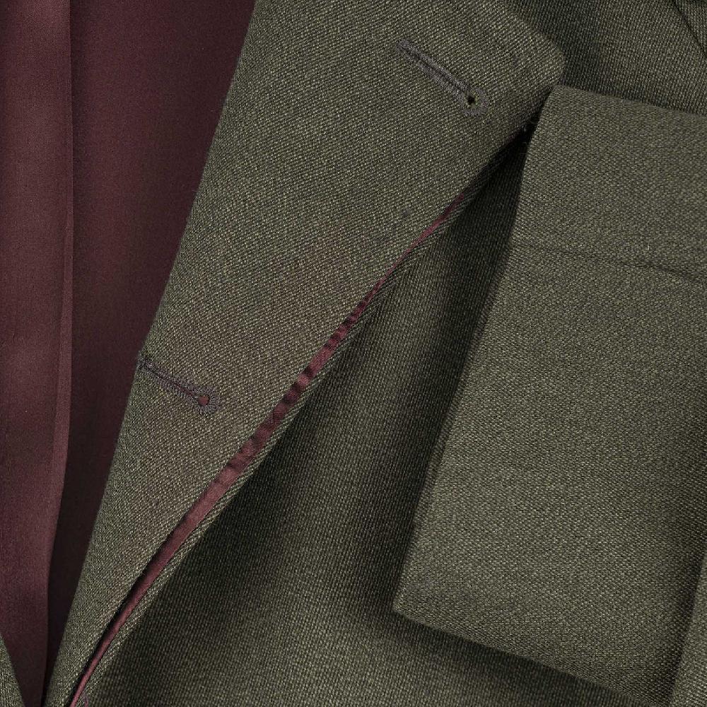 Rubinacci Vintage archive cappotto raglan in diagonale di lana verde Saldi