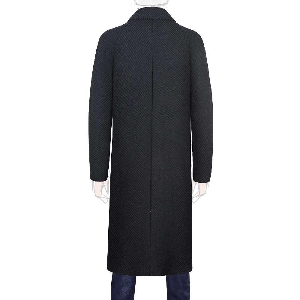 Rubinacci Vintage archive cappotto raglan in diagonale di lana skyfall blu Offerte