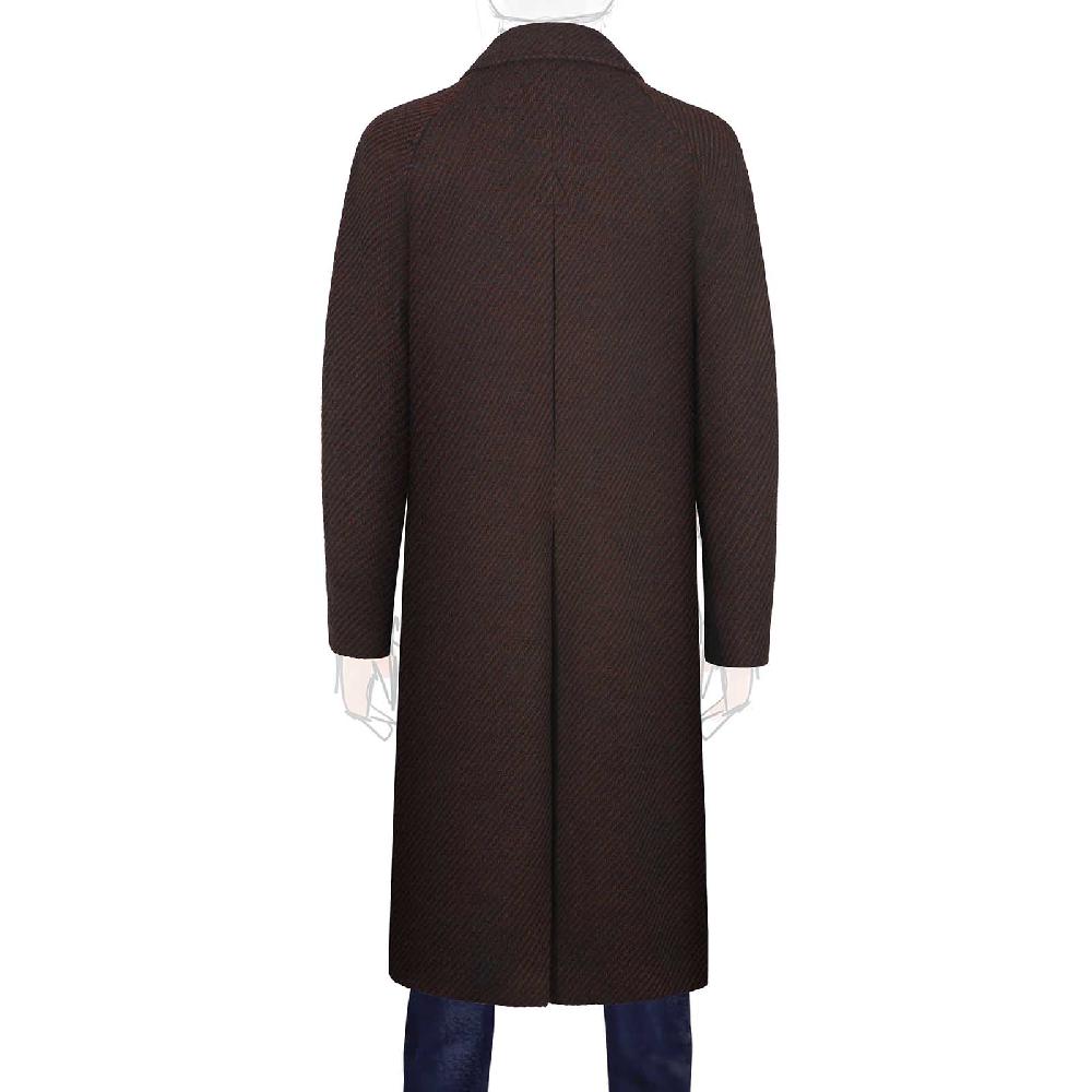 Rubinacci Vintage archive cappotto raglan in diagonale di lana skyfall marrone Hotsell