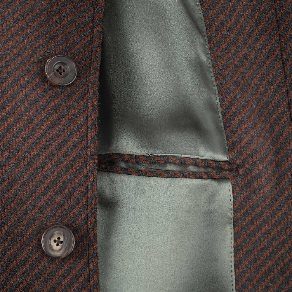 Rubinacci Vintage archive cappotto raglan in diagonale di lana skyfall marrone Hotsell