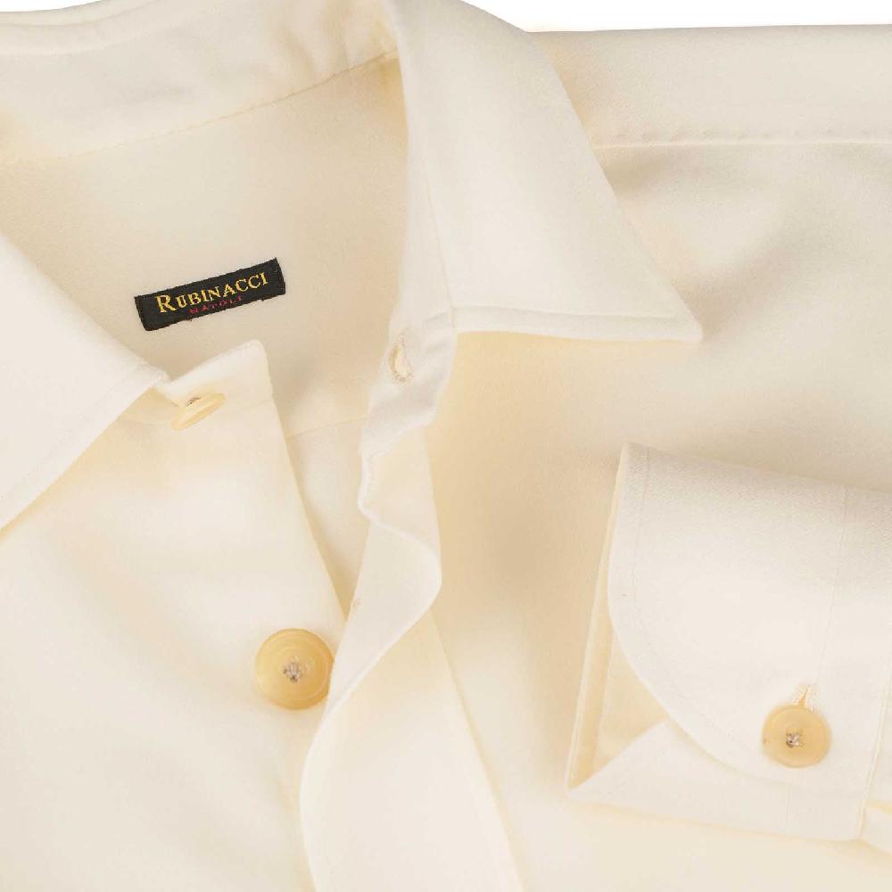 Rubinacci Overshirt in lana bianca Nuovo