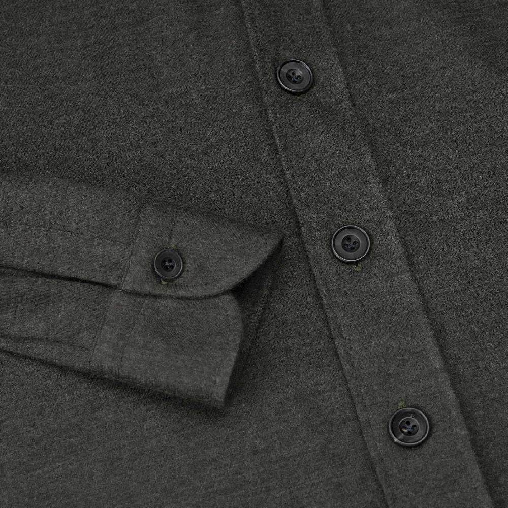 Rubinacci Overshirt in cashmere verde Qualità