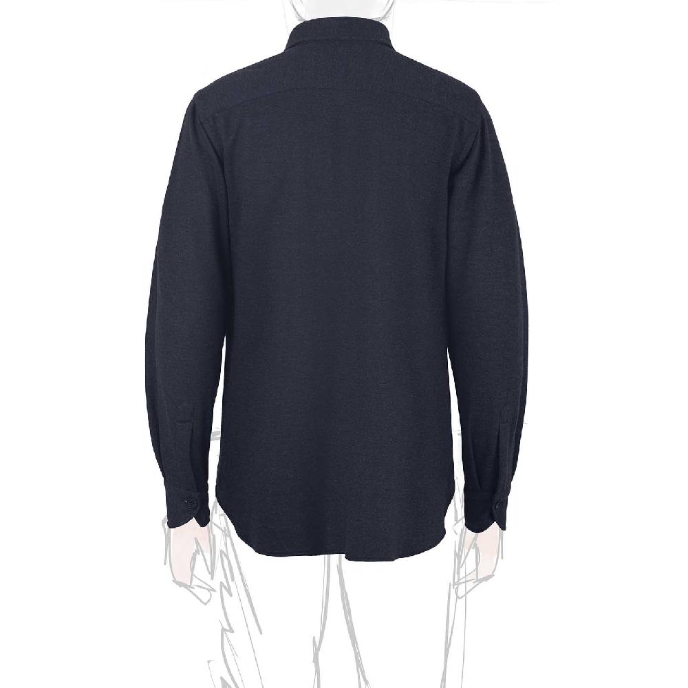 Rubinacci Overshirt in cashmere blu Vendita