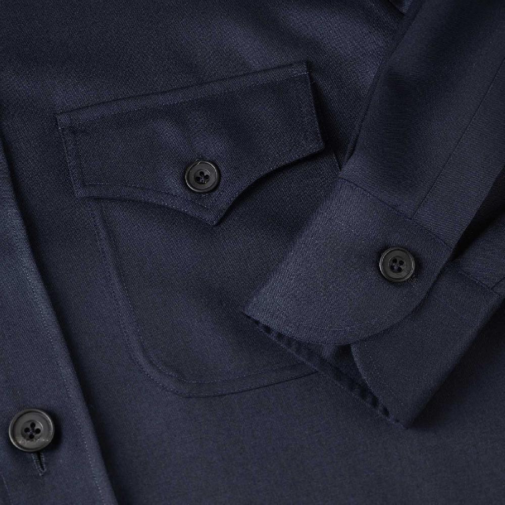 Rubinacci Sahariana in cashmere blu Pezzi Unici