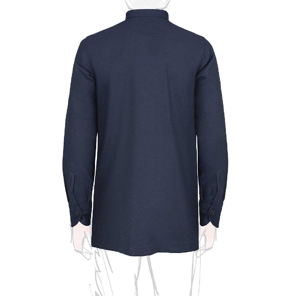 Rubinacci Sahariana in lana blu Soddisfazione Garantita