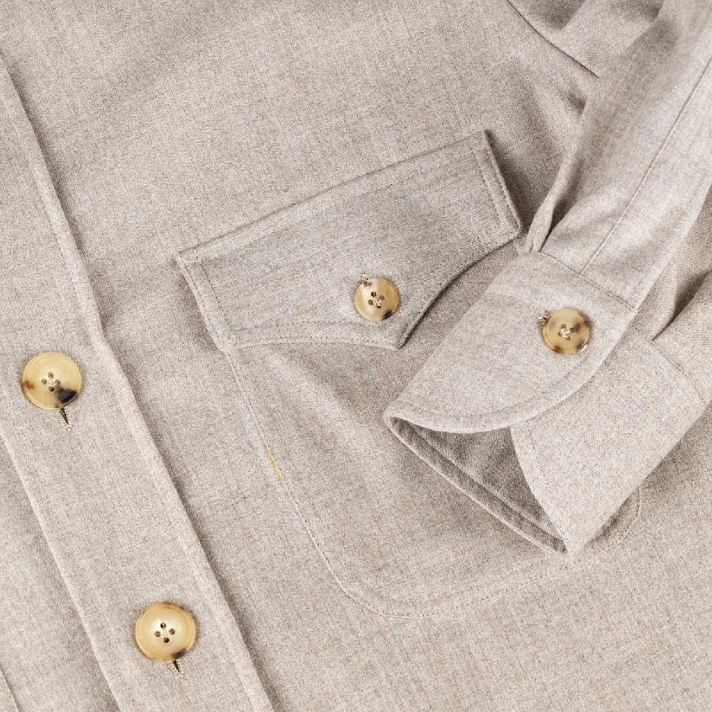 Rubinacci Sahariana in lana beige Shopping Online