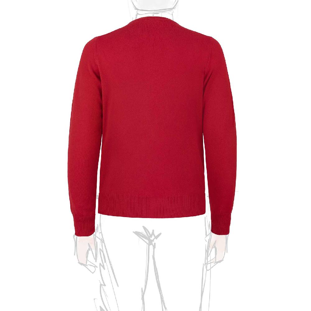 Rubinacci Girocollo in cashmere rosso Presa