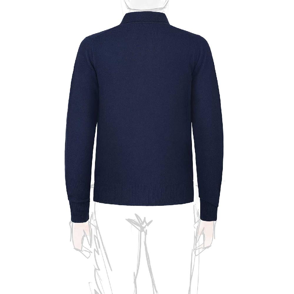 Rubinacci Polo in cashmere blu Offerta
