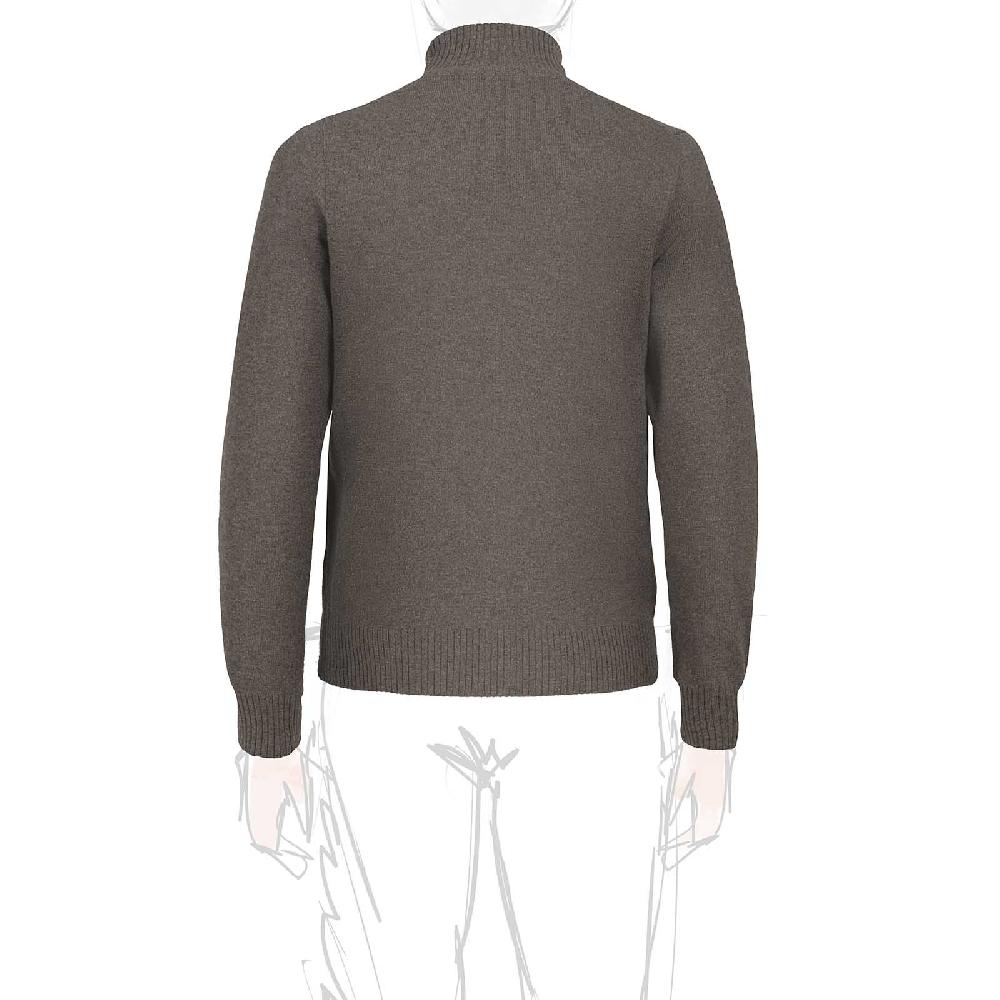Rubinacci Collo alto in cashmere fango Hotsell