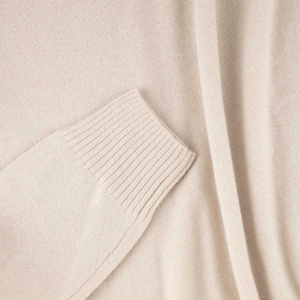 Rubinacci Collo alto in cashmere panna Vendita Calda