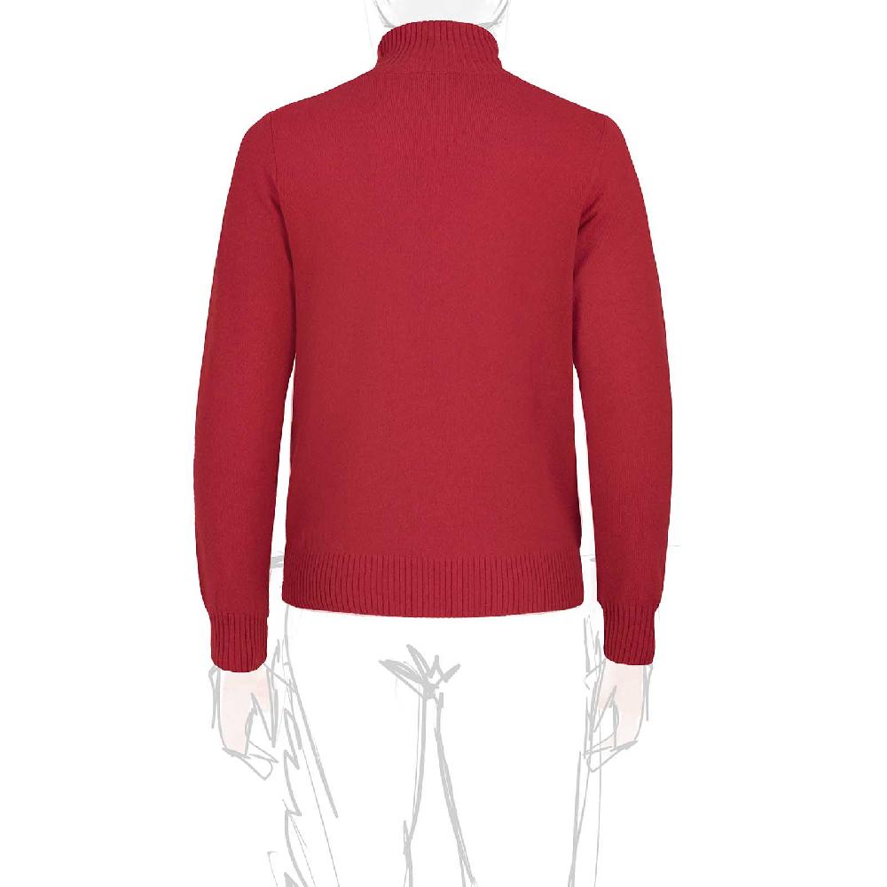 Rubinacci Collo alto in cashmere rosso Outlet
