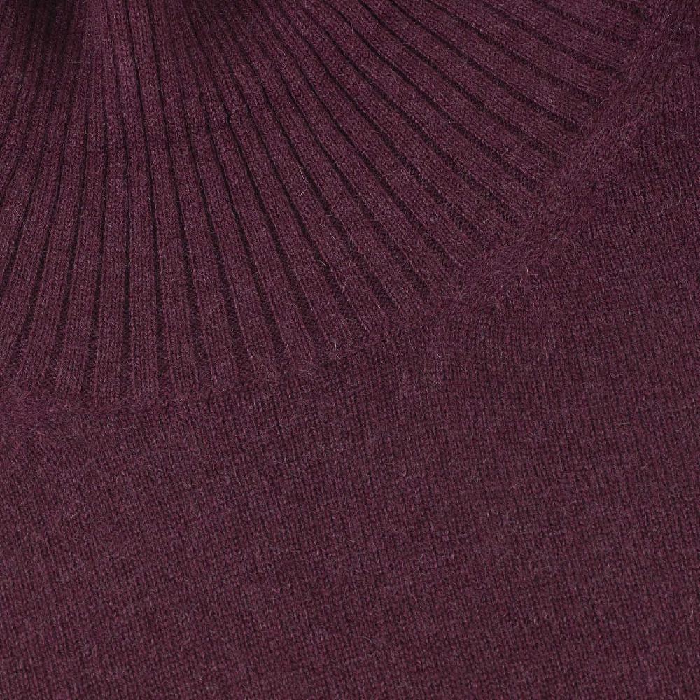 Rubinacci Collo alto in cashmere bordeaux In Vendita