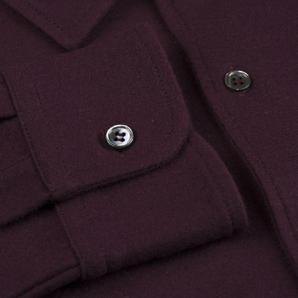 Rubinacci Camicia in cashmere vino Vendita Economica