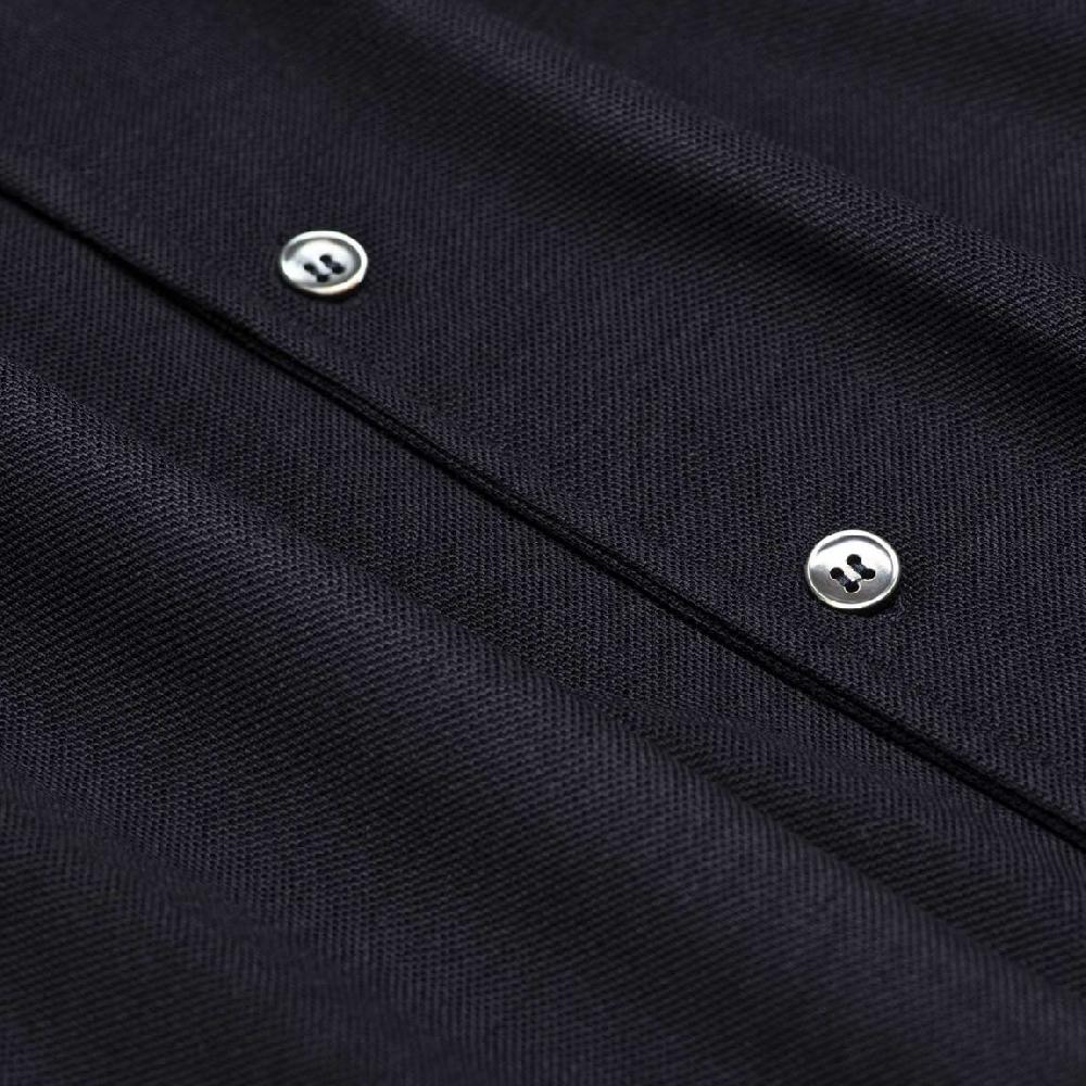 Rubinacci Camicia in piquet di lana blu navy I Più Venduti