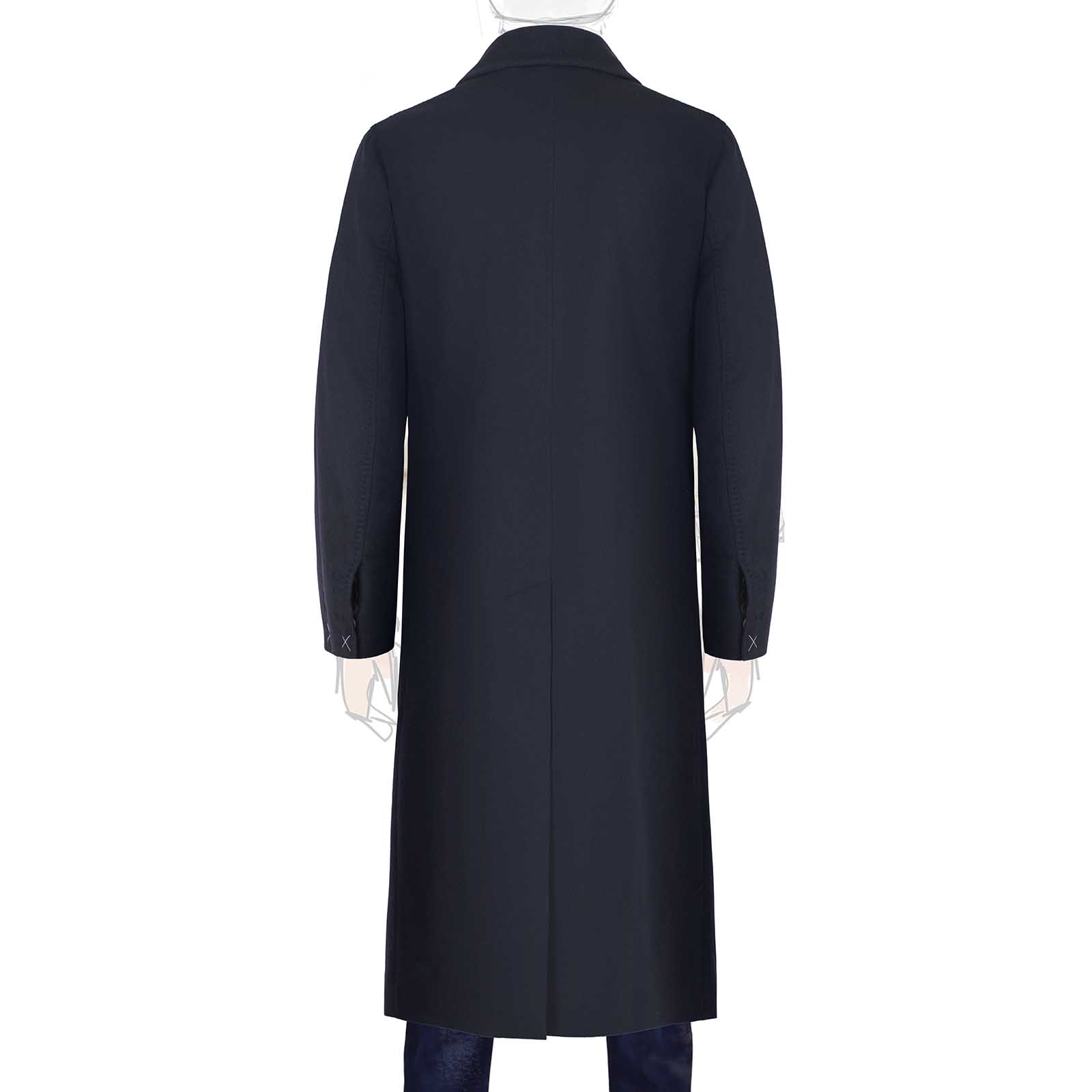 Rubinacci Cappotto in cashmere blu In Linea