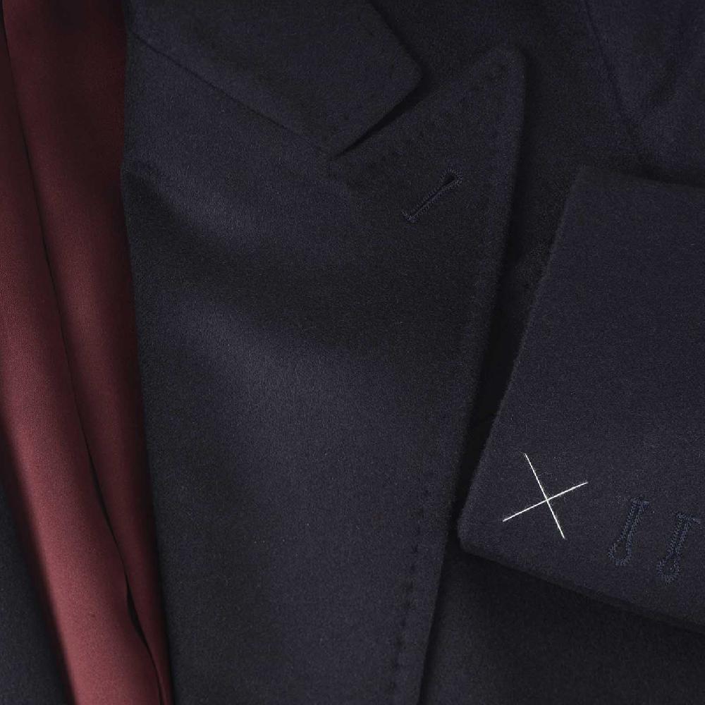 Rubinacci Cappotto in cashmere blu In Linea
