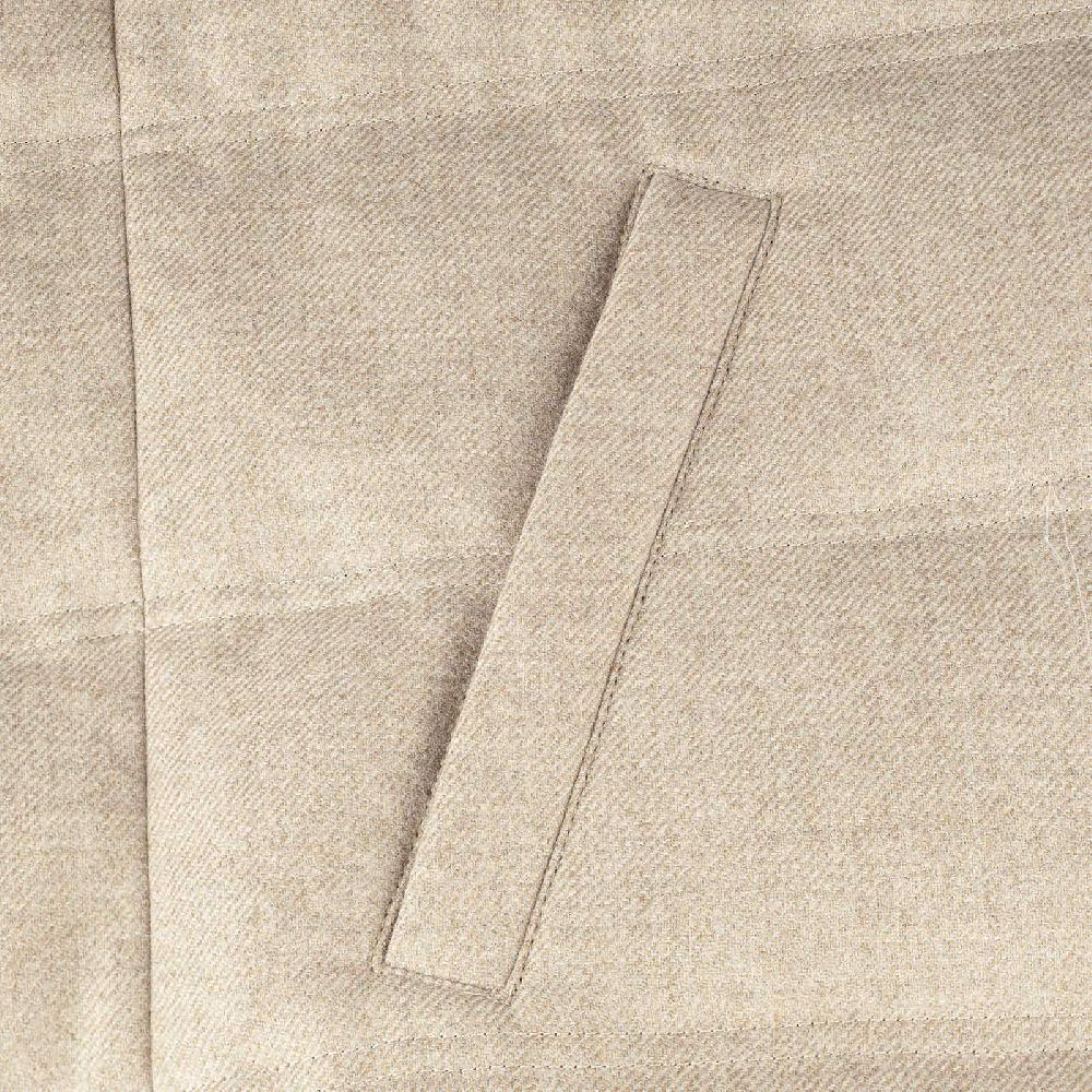 Rubinacci Gilet trapuntato lana e cashmere beige Nuovo