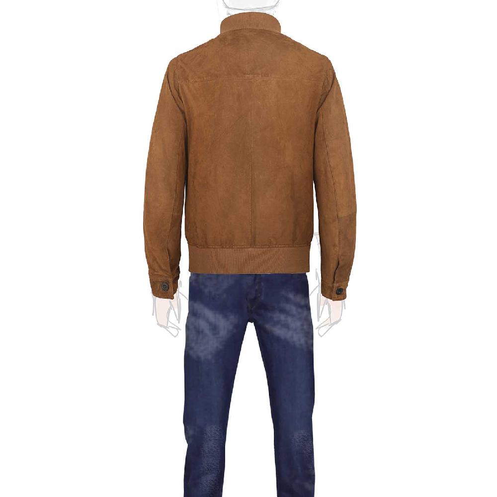 Rubinacci Bomber in camoscio tabacco Qualità