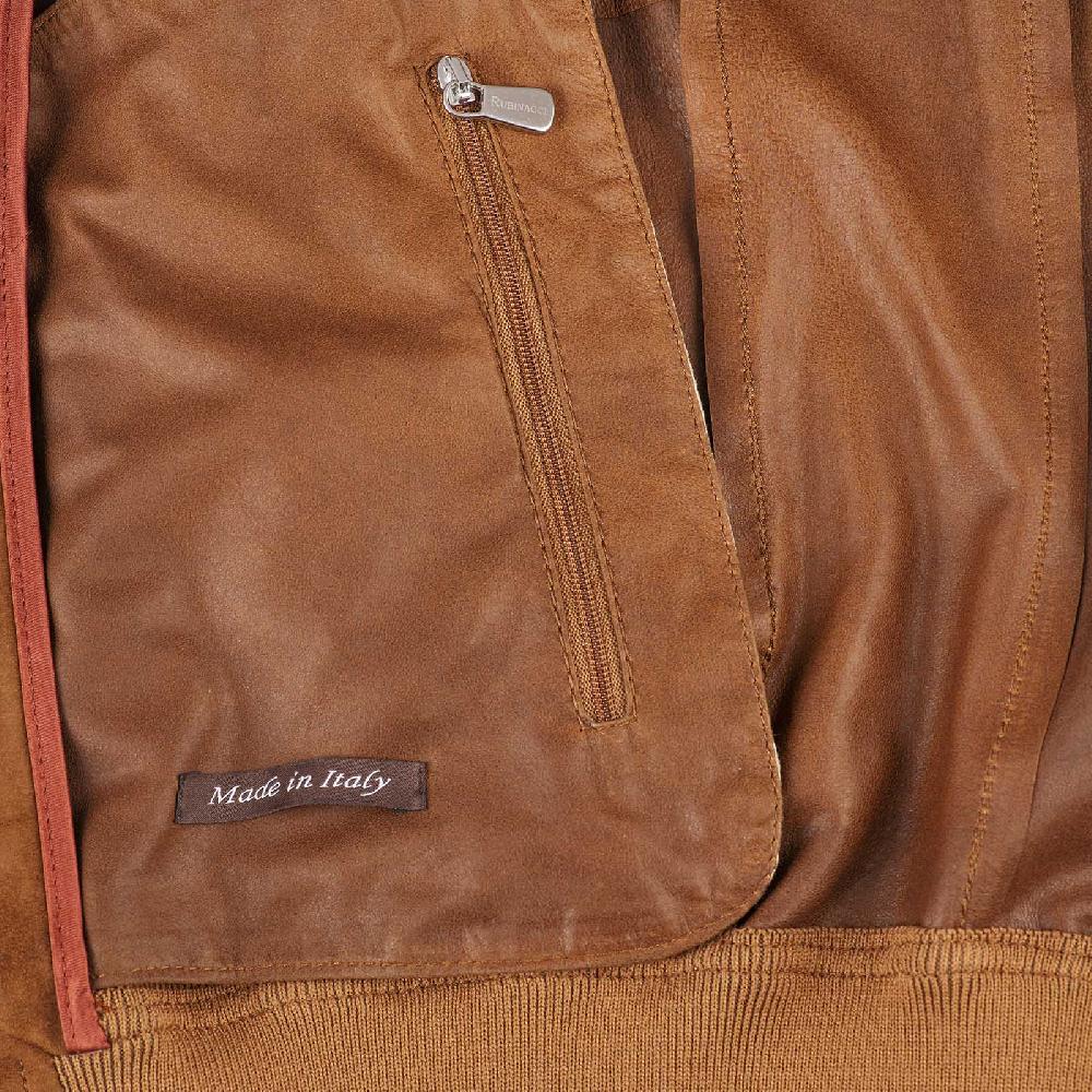 Rubinacci Bomber in camoscio tabacco Qualità