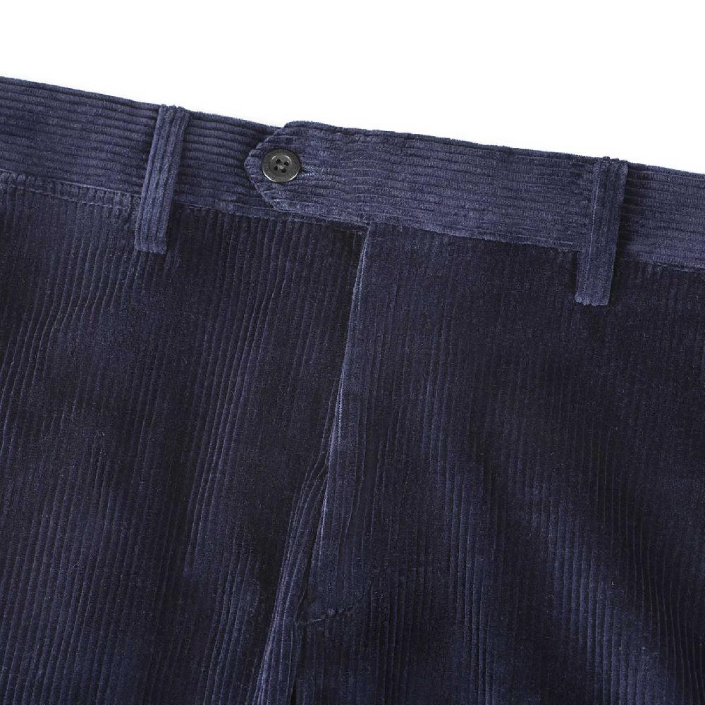 Rubinacci Pantalone in velluto a coste blu notte Offerta