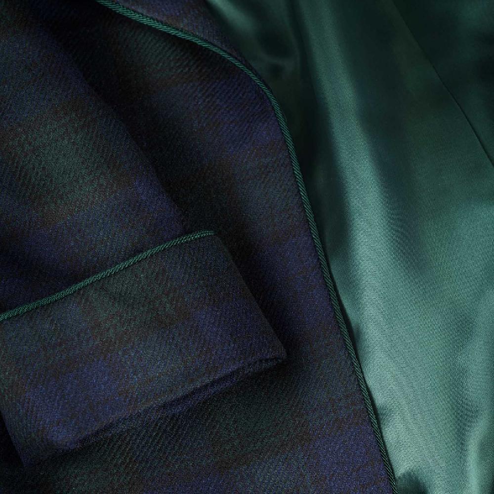 Rubinacci Vestaglia in lana e cashmere tartan Online