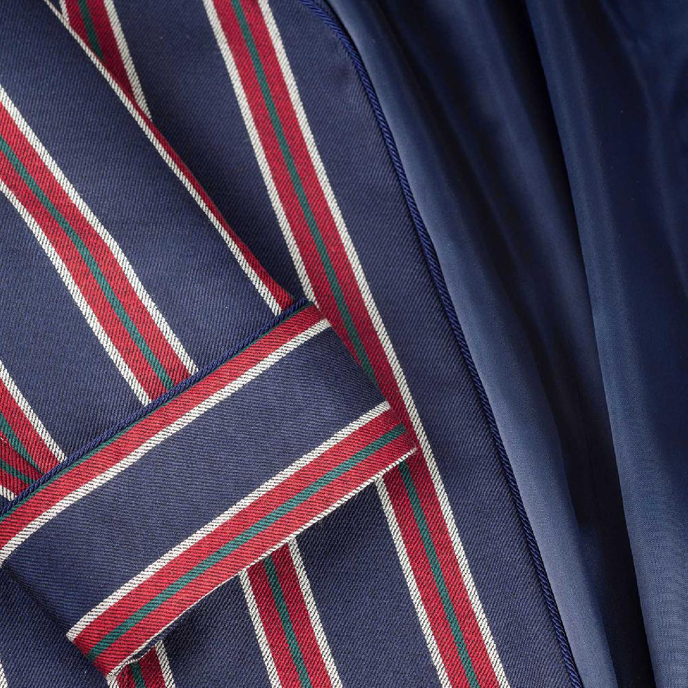 Rubinacci Vestaglia in lana e cashmere regimental Outlet