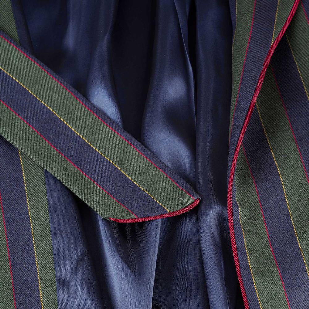 Rubinacci Vestaglia in lana e cashmere rigata In Vendita
