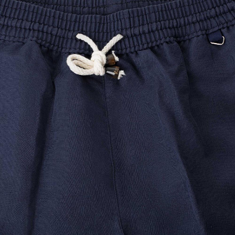 Rubinacci Costume da bagno blu in lino e cotone Negozio