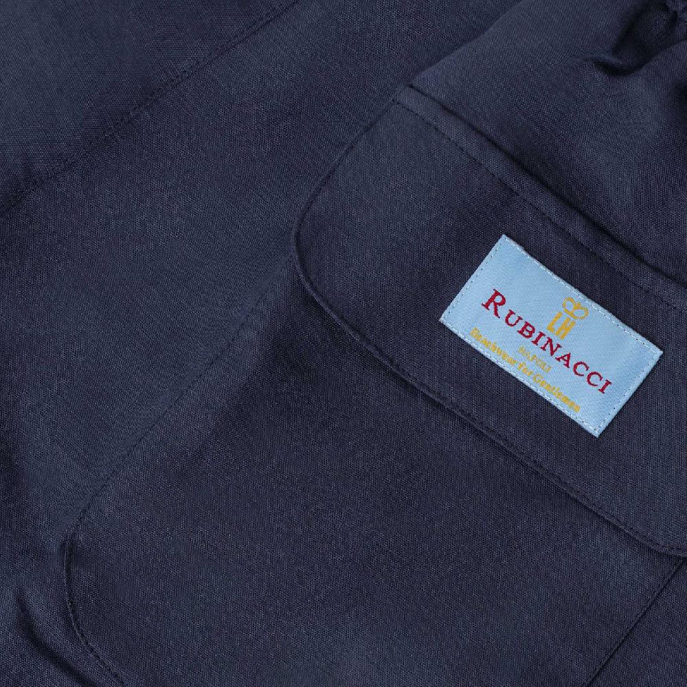 Rubinacci Costume da bagno blu in lino e cotone Negozio