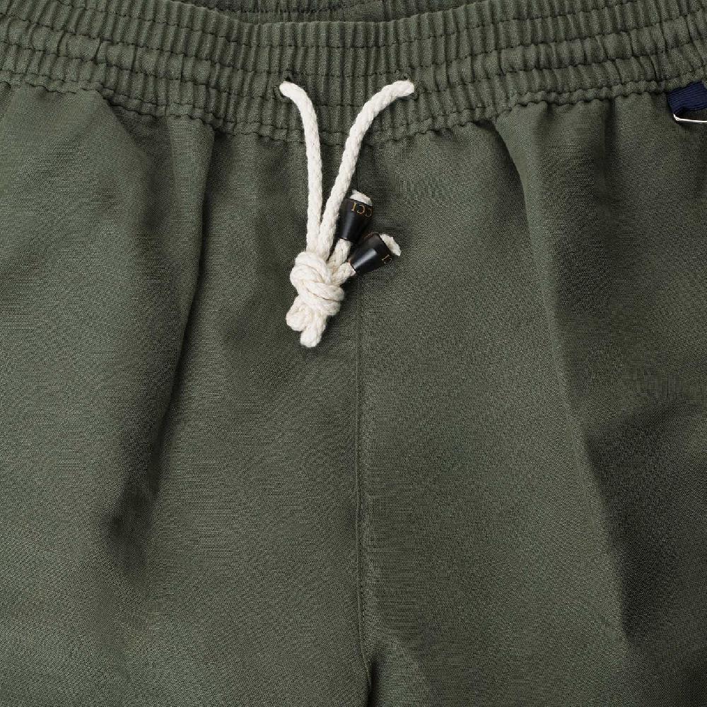 Rubinacci Costume da bagno verde in lino e cotone In Saldo