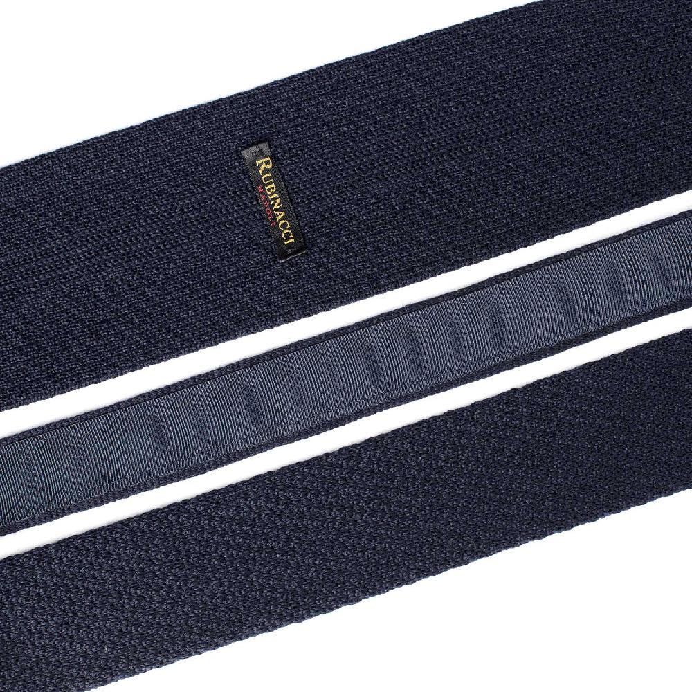Rubinacci Cravatta in maglia navy blu Qualità Garantita