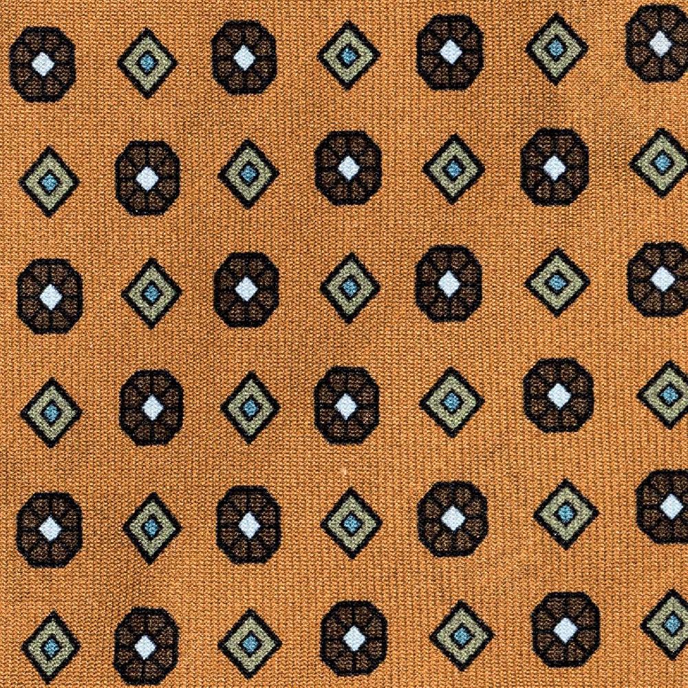Rubinacci Cravatta in twill di seta arancio con stampa floreale Acquista Ora