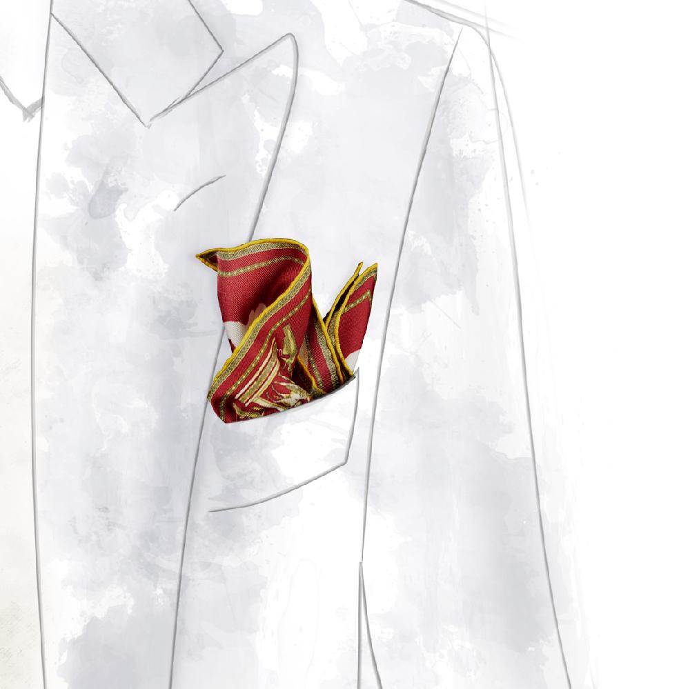 Rubinacci Pochette victory bordeaux Shopping Online