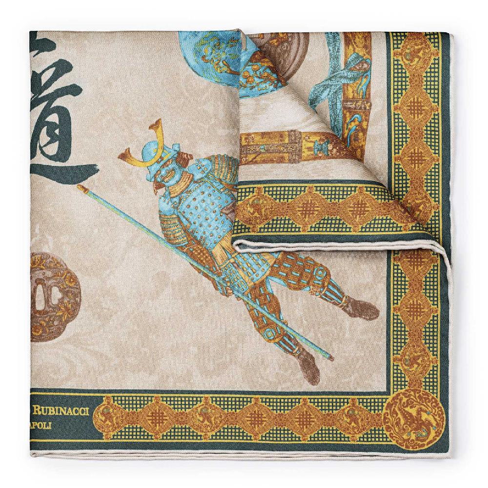 Rubinacci Pochette samurai verde Prezzo Ridotto