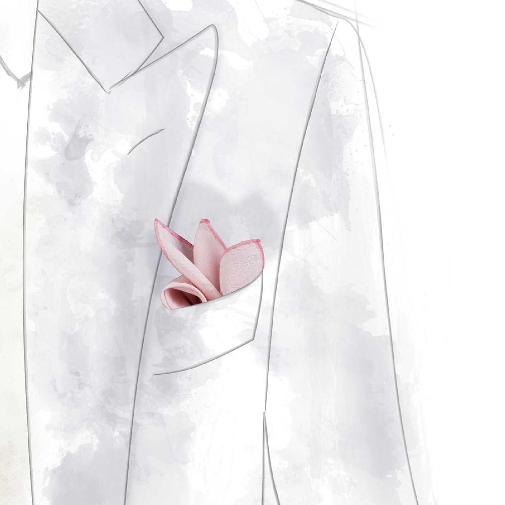 Rubinacci Fazzoletto da taschino rosa Presa
