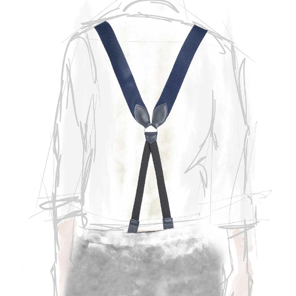Rubinacci Bretelle in feltro blu Saldi